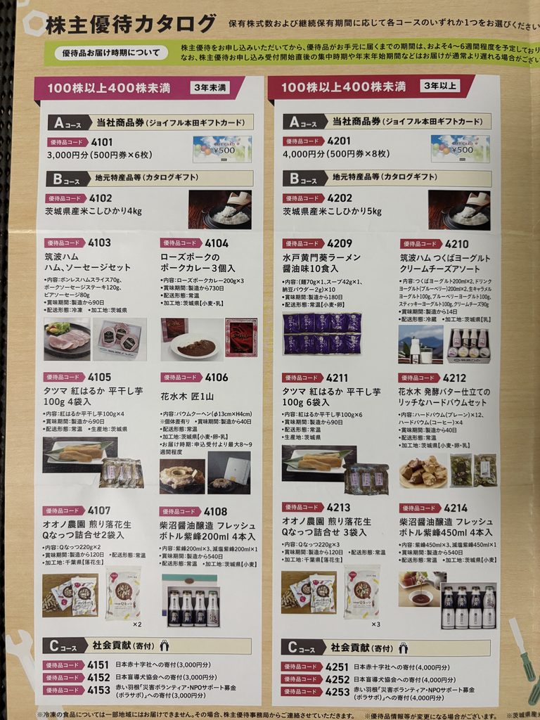 今回で廃止となるかもしれない株主優待の案内が到着！